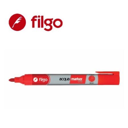 Marcador Filgo 52 Papel y cartón Punta redonda Rojo -2