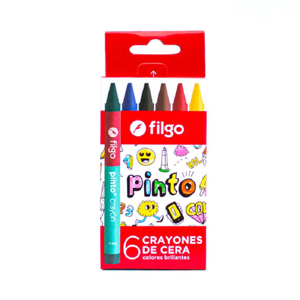 Crayones Filgo Pinto de cera 6 colores