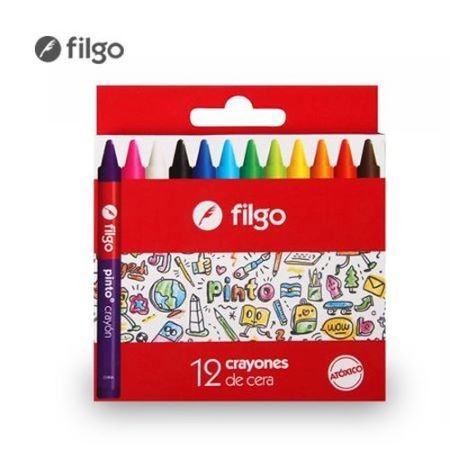 Crayones Filgo Pinto de cera 12 colores -2