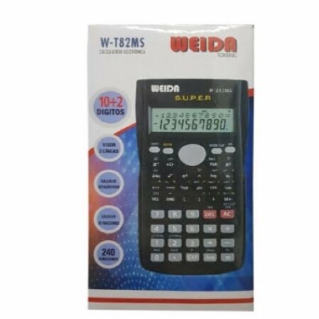 Calculadora Científica Weida W-T82 (Negro)