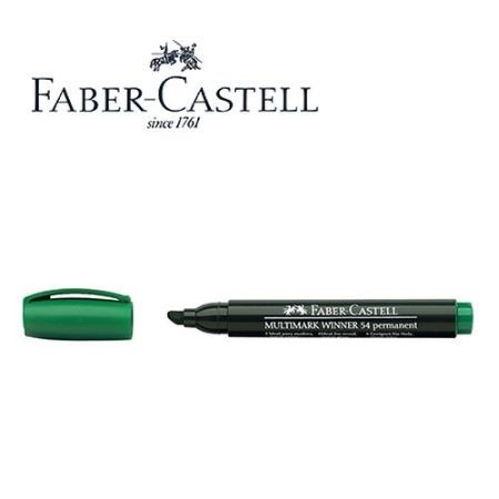 Marcador Faber Castell 54E Permanente Punta biselada Verde -2