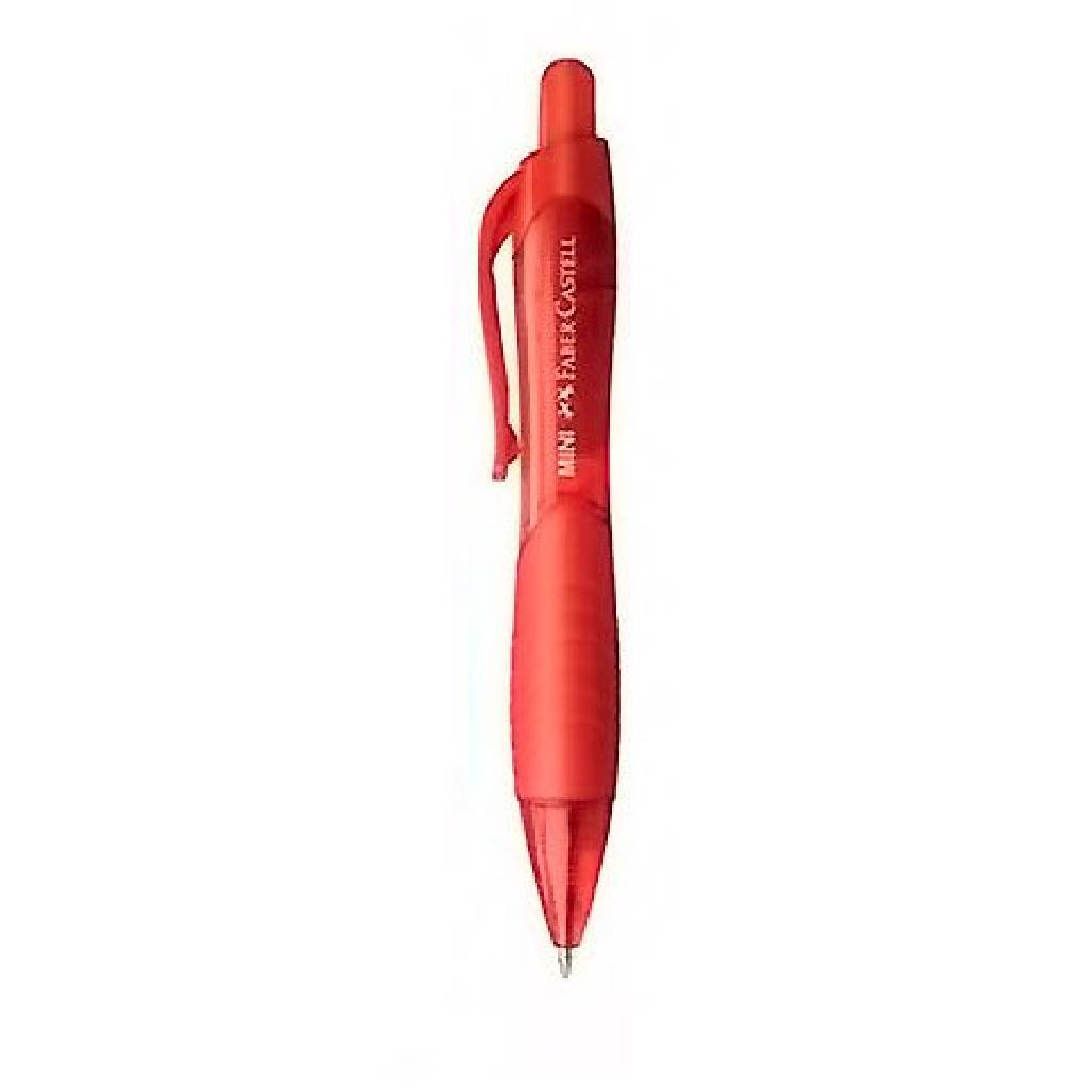 Bolígrafo Faber Castell mini Retráctil Rojo -2