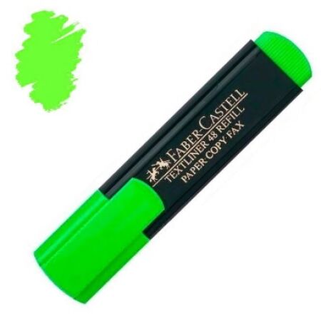 Resaltador Faber Castell T-48 Chato Verde -2