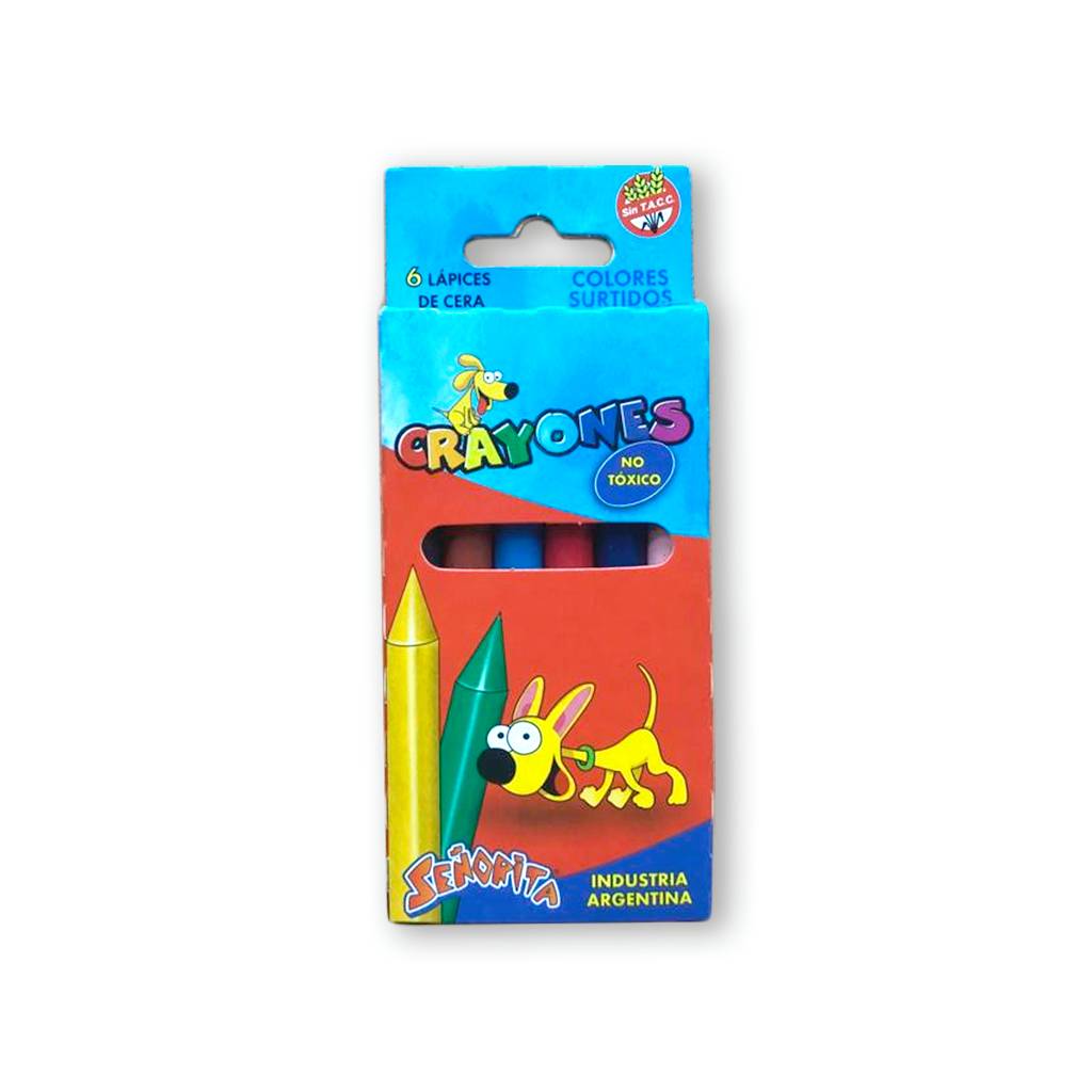 Crayones Señorita de cera 6 colores -2