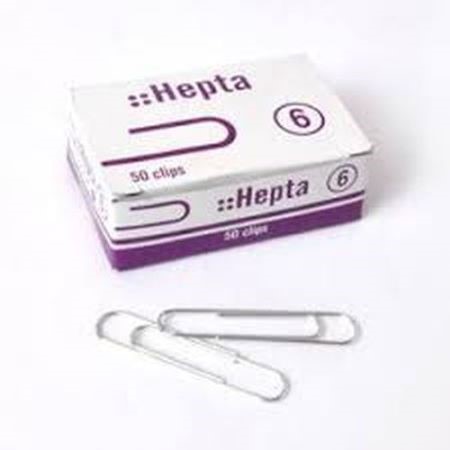 Clips Hepta Nº6 Niquelado 50mm x 50 unidades -2