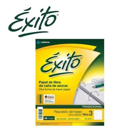 Repuesto Exito Tradicional Rayado Nº3 48 hojas -2