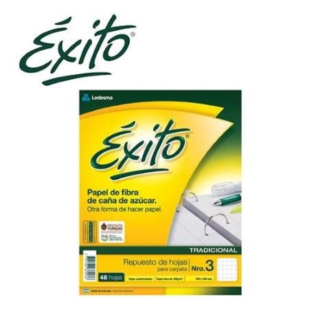 Repuesto Exito Tradicional Cuadriculado Nº3 48 hojas -2