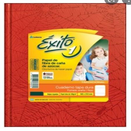 Cuaderno Exito Araña Rayado 19x24 cm (tipo ABC) Rojo Tapa Dura 48 hojas -2