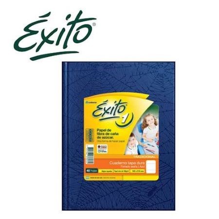 Cuaderno Exito Araña Rayado Escolar N°1 (16x21)Azul Tapa Dura 100 hojas -2
