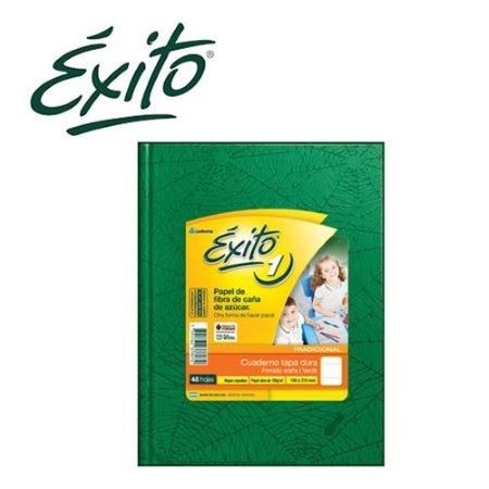 Cuaderno Exito Araña Rayado Escolar N°1 (16x21)Verde Tapa Dura 48 hojas -2