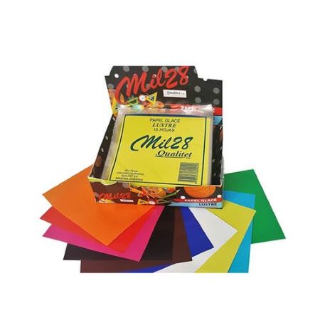 Papel Glace Lustre  Mil28  Col. Surtidos x 10 hojas -2