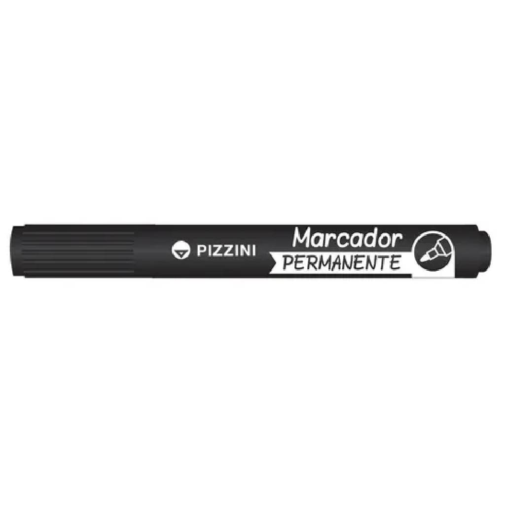 Marcador Pizzini Permanente Punta redonda Negro -2