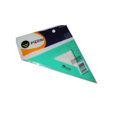 Escuadra Pizzini Escolar 45° 20cm Cristal -2
