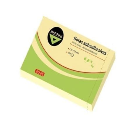 Notas adhesivas Pizzini 125x75mm Amarillo 100 hojas -2