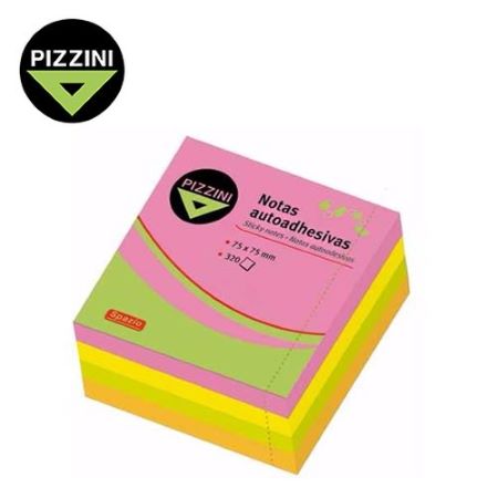 Notas adhesivas Pizzini Fluor 50x50mm 4 colores 240 hojas -2
