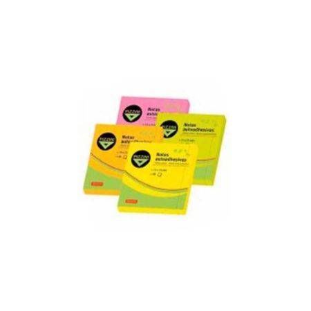 Notas adhesivas Pizzini Fluor 75x75mm Amarillo 80 hojas -2