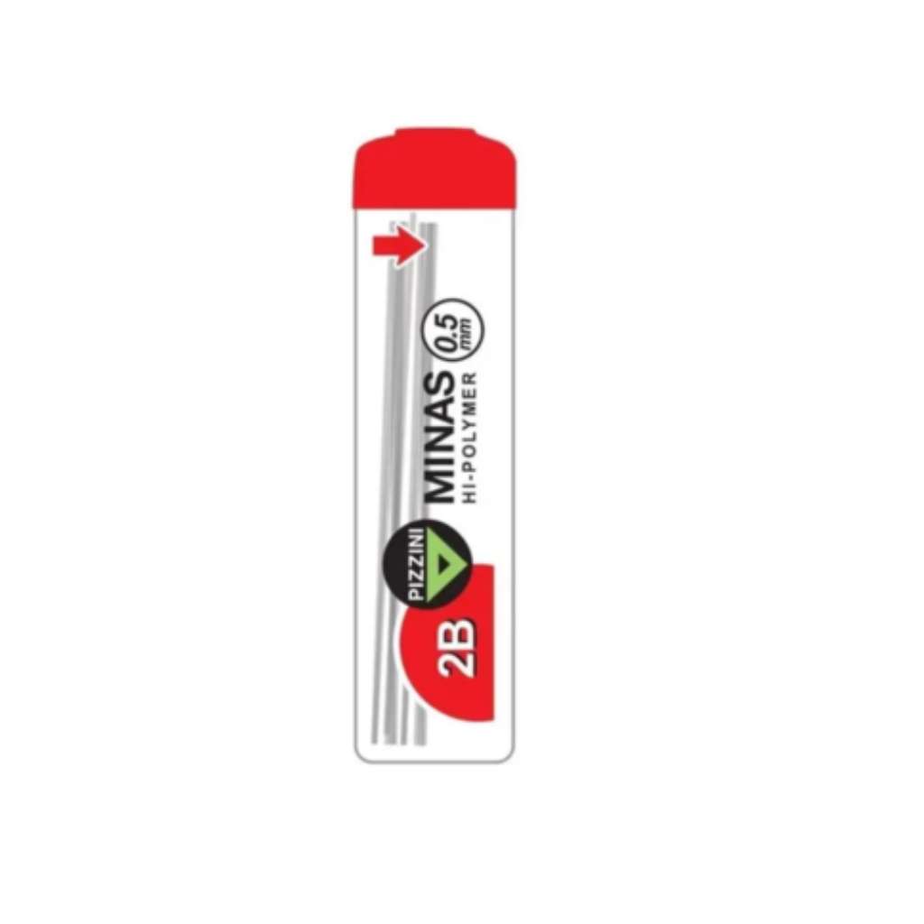 Minas Pizzini 2B 0.5mm estuche x 12 HI-POLYMER