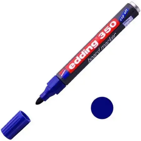 Marcador Edding 350 -250 Pizarra Punta redonda 1,5-3,0mm Azul Recargable -2