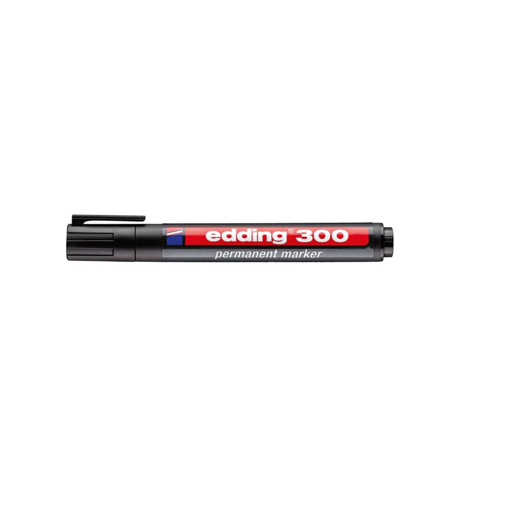 Marcador Edding 300 Permanente Punta redonda 1,5-3,0mm Negro Recargable -4