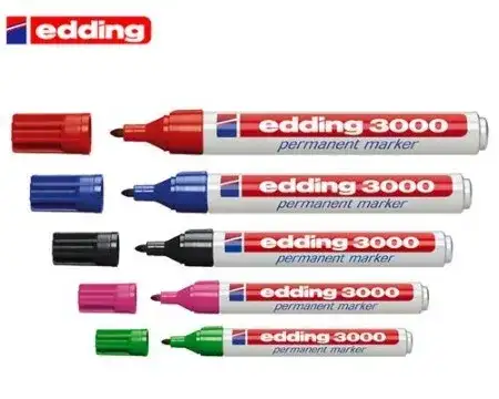 Marcador Edding 3000 Permanente Punta redonda 1,5-3,0mm Rojo Recargable